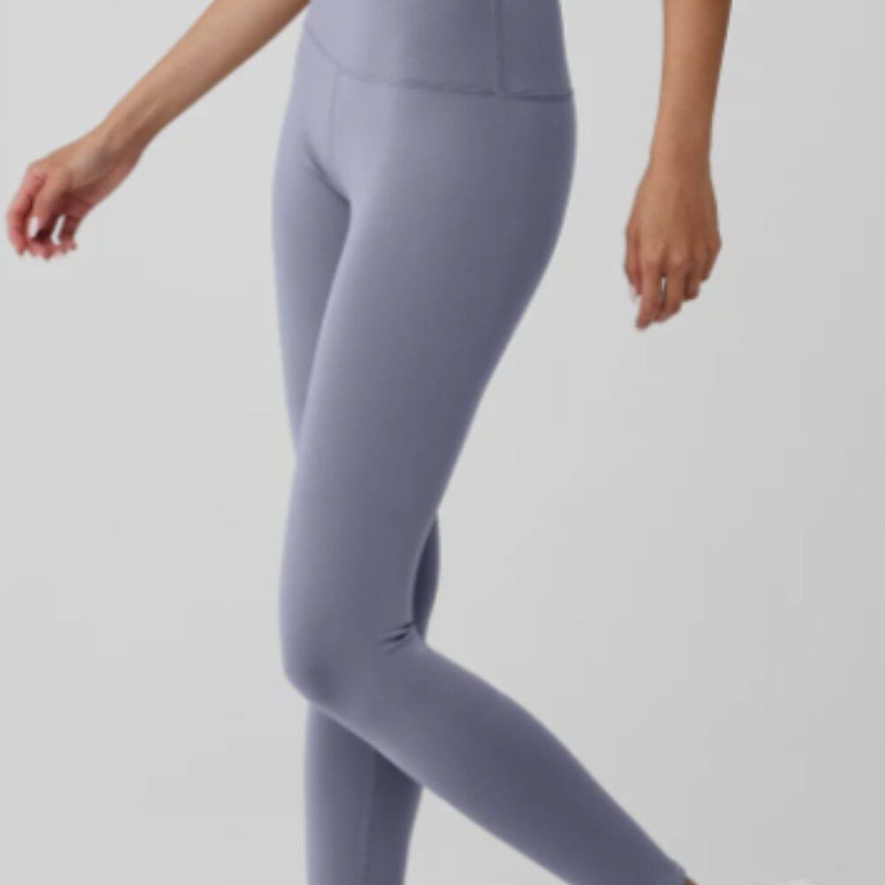 Alo Yoga Fog Blue Full Length High-Waist Airlift High-Compression Legging Size M - Picture 3 of 9